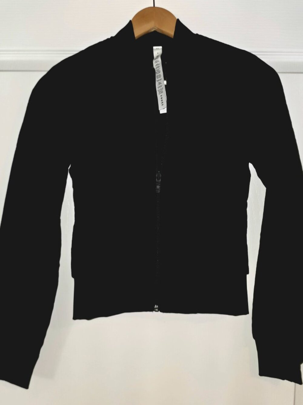 Lululemon Black Full-Zip Lightweight Bomber Jacket Size 0